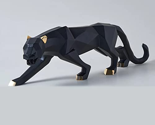 zart Resin Black Jaguar Showpiece For Home Decor/Black Panther Statue For Living Room Decor, Cheetah Showpiece Office Decor Item, Pack of 1