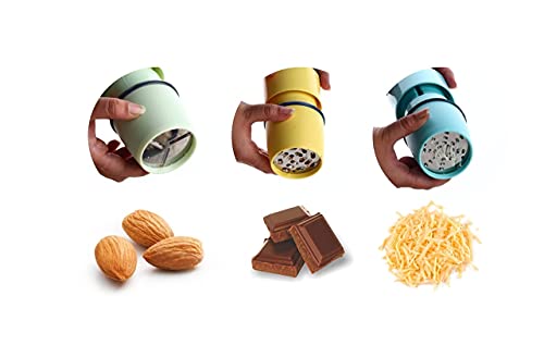 E-COSMOS Dry Fruit Cutter, Grinder, Chocolate Cutter, Slicer for Pista, Almonds, Cashews with 3 in 1 Blade - Color May Vary (Pack of 1)