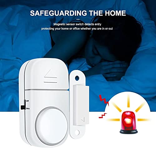 New Trending Home Security Alarm System Independent Magnetic Sensors Wireless Door & Window Entry Burglar Alarm for Home | Offices | Halls etc. (White, Battery Included)