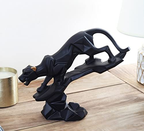 zart Resin Black Jaguar Showpiece For Home Decor/Black Panther Statue For Living Room Decor, Cheetah Showpiece Office Decor Item, Pack of 1