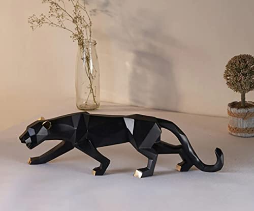 zart Resin Black Jaguar Showpiece For Home Decor/Black Panther Statue For Living Room Decor, Cheetah Showpiece Office Decor Item, Pack of 1