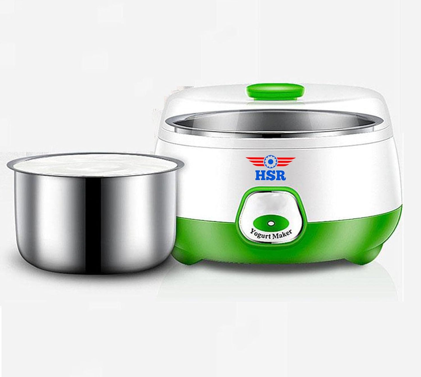 HSR Plastic and Stainless Steel Automatic Yogurt Maker (Size: 170x170x120mm, Bowl/Container Capacity: 900ml)