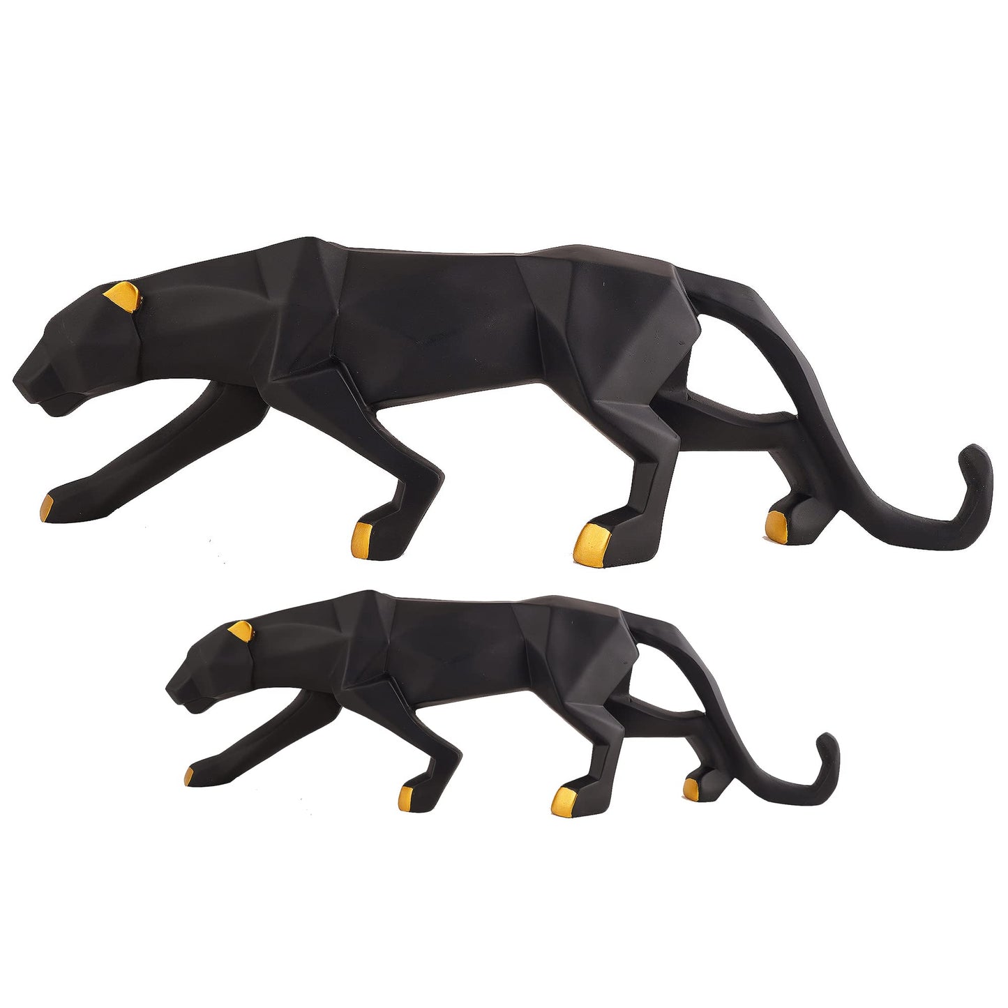 zart Resin Black Jaguar Showpiece For Home Decor/Black Panther Statue For Living Room Decor, Cheetah Showpiece Office Decor Item, Pack of 1