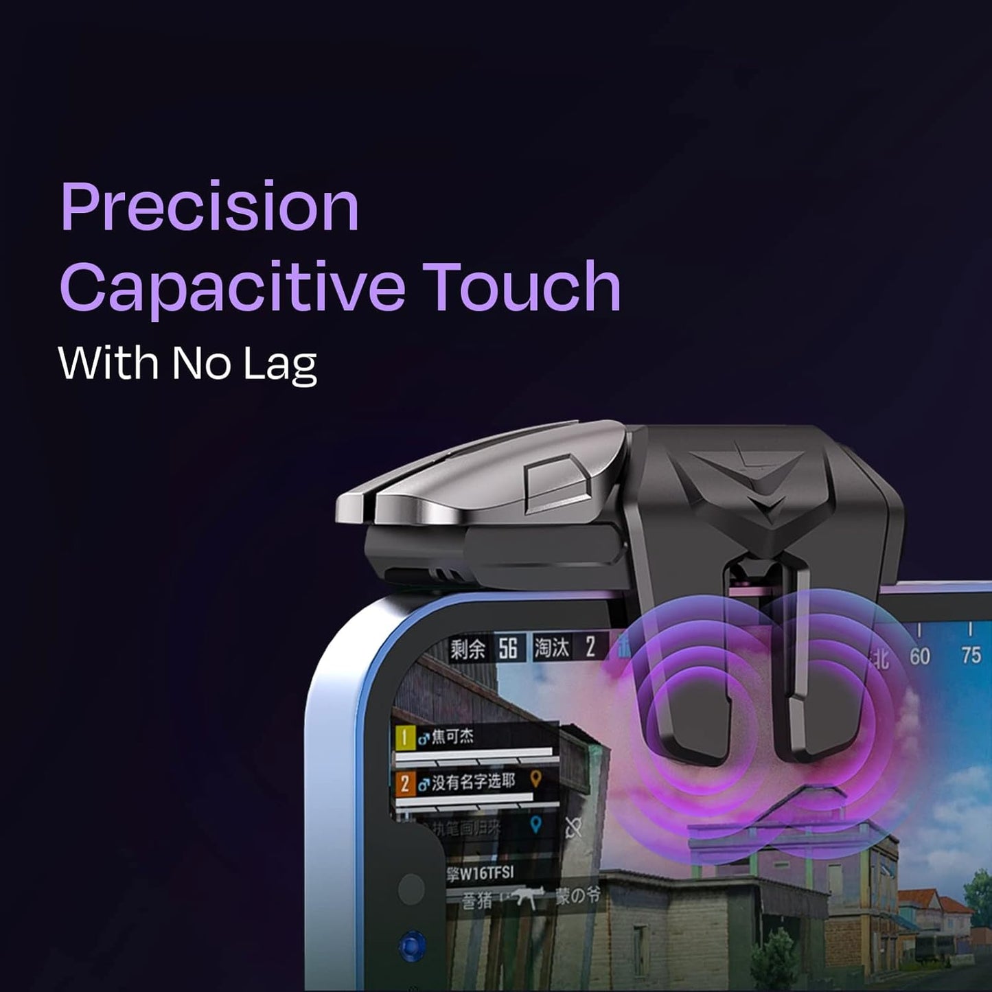 Kreo WASP Pubg Gaming Trigger with Free Finger Sleeves pubg triggers for Mobile Gaming bgmi Gaming triggers for Mobile Best Trigger for pubg Mobile Gaming Accessories (Trigger)