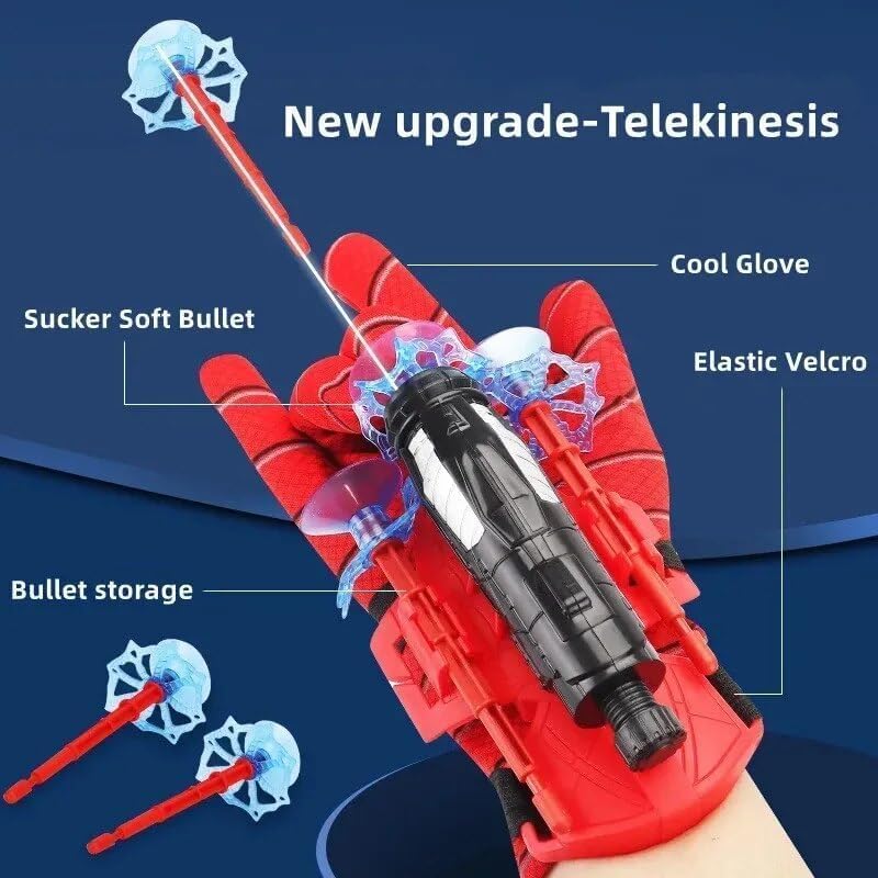 Best Kids Spider Web Shooters Toy Hero Launcher Wrist Toy Set Spider Web Shooters with Real Gadget