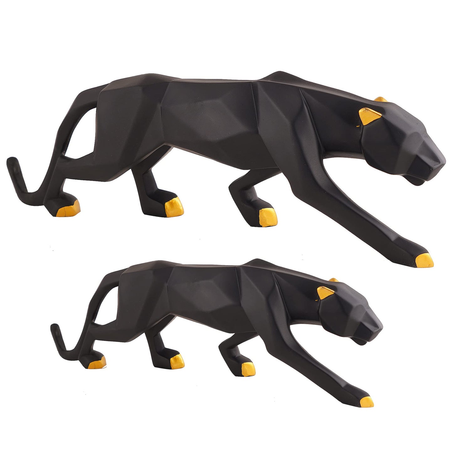 zart Resin Black Jaguar Showpiece For Home Decor/Black Panther Statue For Living Room Decor, Cheetah Showpiece Office Decor Item, Pack of 1
