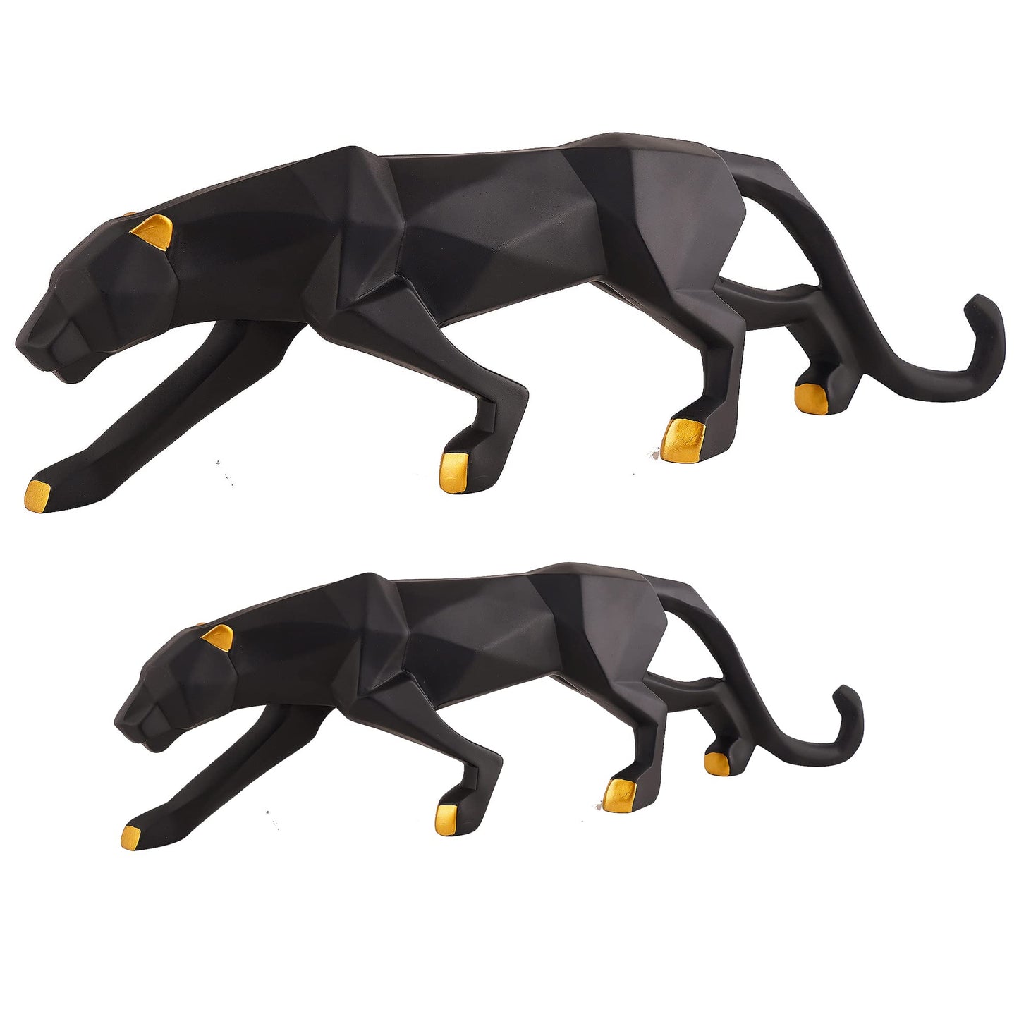 zart Resin Black Jaguar Showpiece For Home Decor/Black Panther Statue For Living Room Decor, Cheetah Showpiece Office Decor Item, Pack of 1