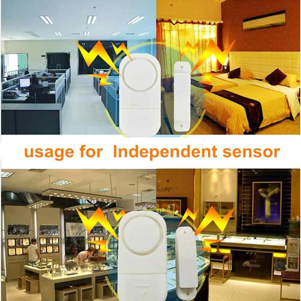 New Trending Home Security Alarm System Independent Magnetic Sensors Wireless Door & Window Entry Burglar Alarm for Home | Offices | Halls etc. (White, Battery Included)
