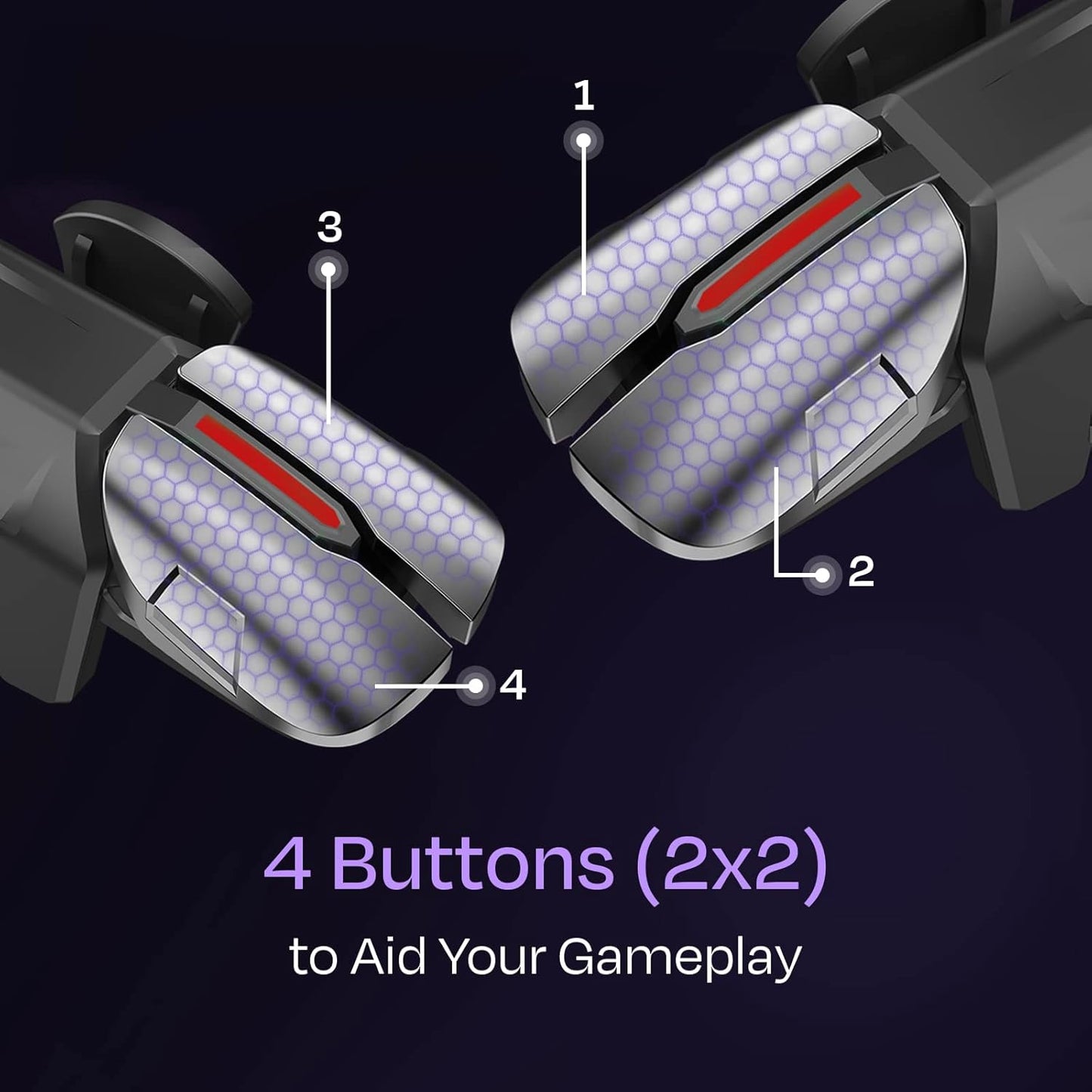 Kreo WASP Pubg Gaming Trigger with Free Finger Sleeves pubg triggers for Mobile Gaming bgmi Gaming triggers for Mobile Best Trigger for pubg Mobile Gaming Accessories (Trigger)