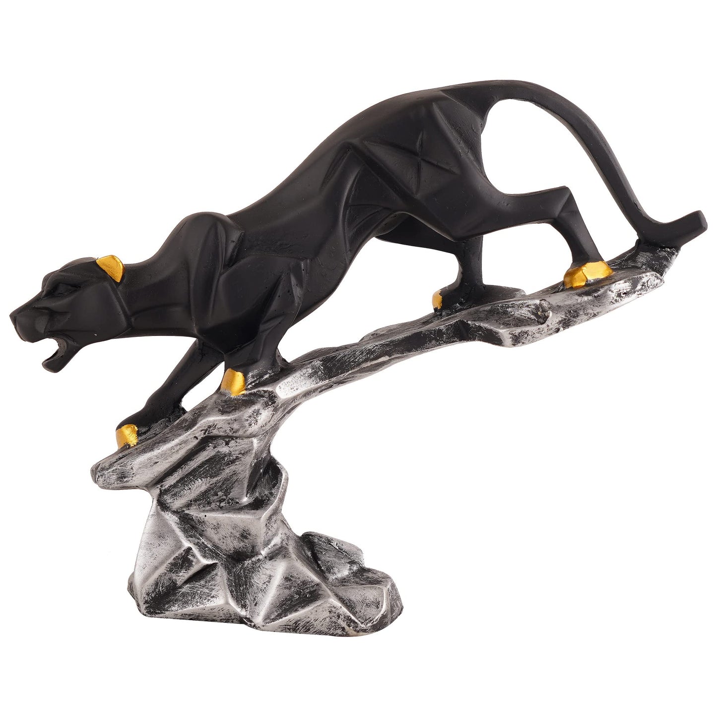 zart Resin Black Jaguar Showpiece For Home Decor/Black Panther Statue For Living Room Decor, Cheetah Showpiece Office Decor Item, Pack of 1