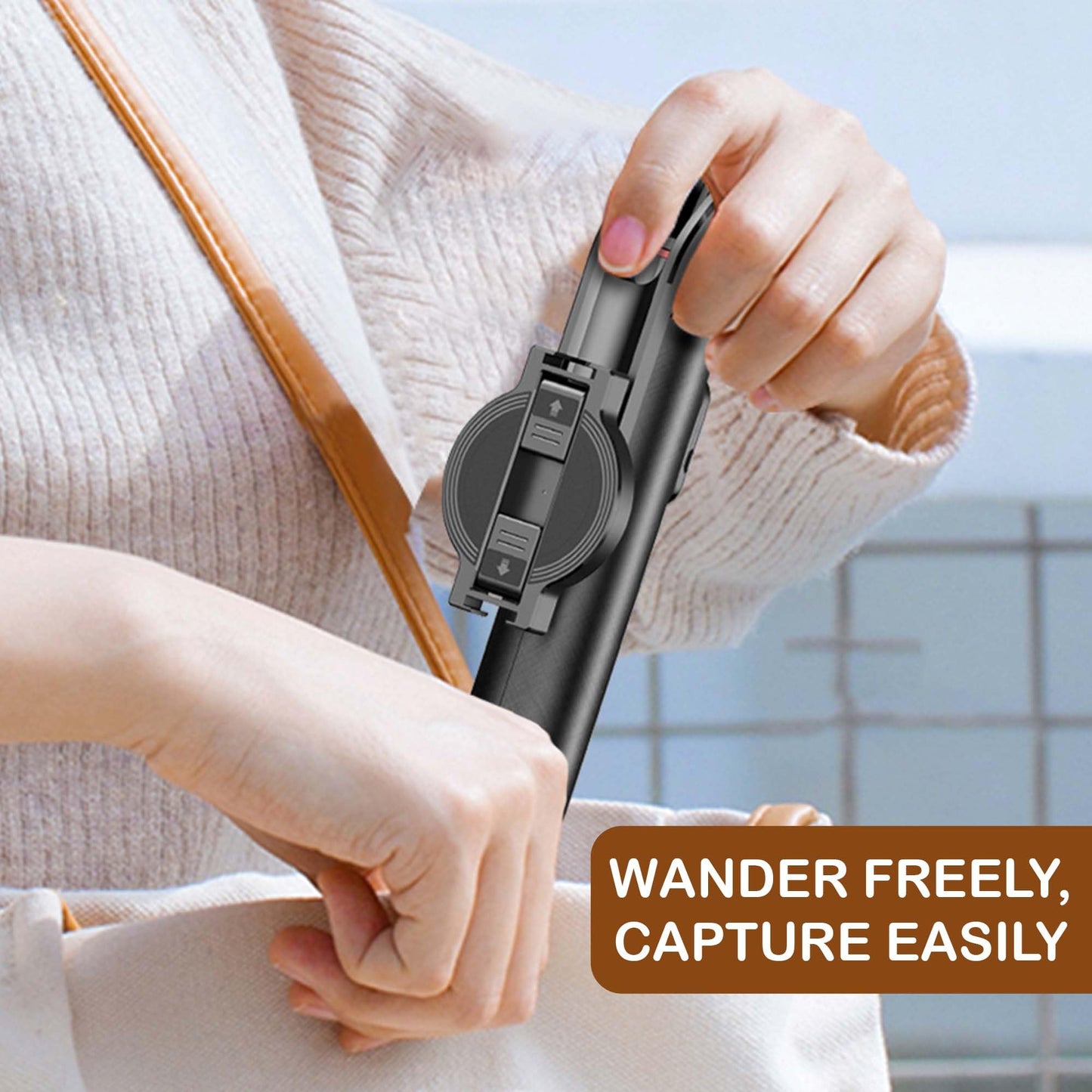 Kratos K5 Selfie Stick Tripod with Balance Handle, 64 inch & Stable 4 Leg Design,Recharable BT Remote, Long Tripod Stand for 360° Rotation Panoramic Shoot, Made for Phones,Ring Light, Gopro,Camera