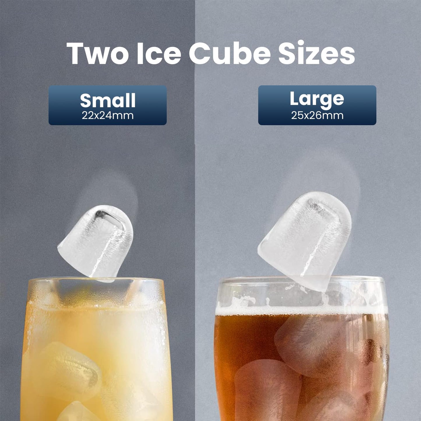 Kilig H01B Countertop Ice Maker Machine | 6 Mins 9 Bullet Ice Cubes| Portable Ice Maker Machine with Self-Cleaning | Ice Scoop, Basket, Ice Maker for Kilig Home/Kitchen/Office/Party - Black