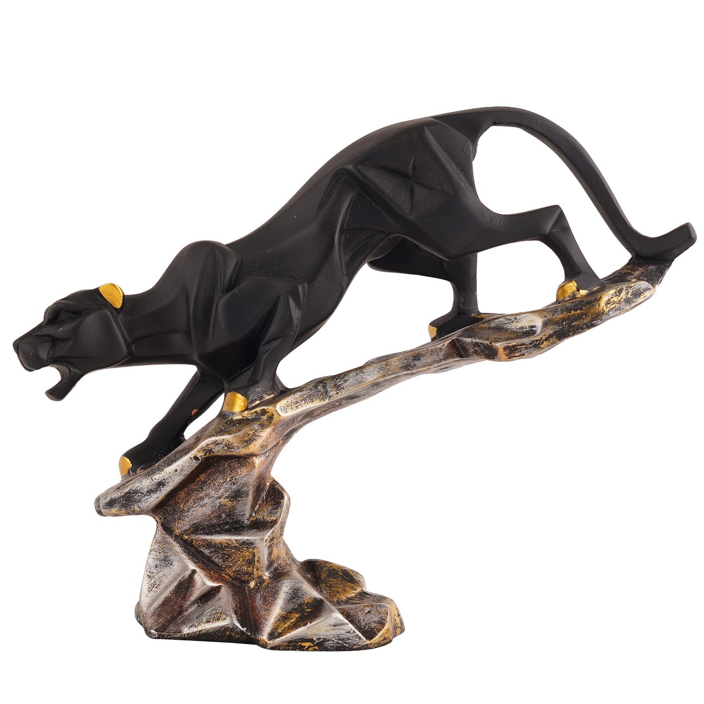 zart Resin Black Jaguar Showpiece For Home Decor/Black Panther Statue For Living Room Decor, Cheetah Showpiece Office Decor Item, Pack of 1