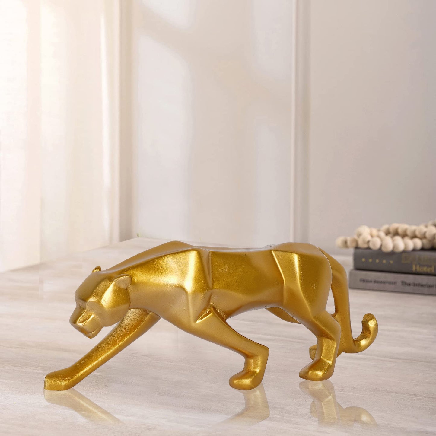 zart Resin Black Jaguar Showpiece For Home Decor/Black Panther Statue For Living Room Decor, Cheetah Showpiece Office Decor Item, Pack of 1