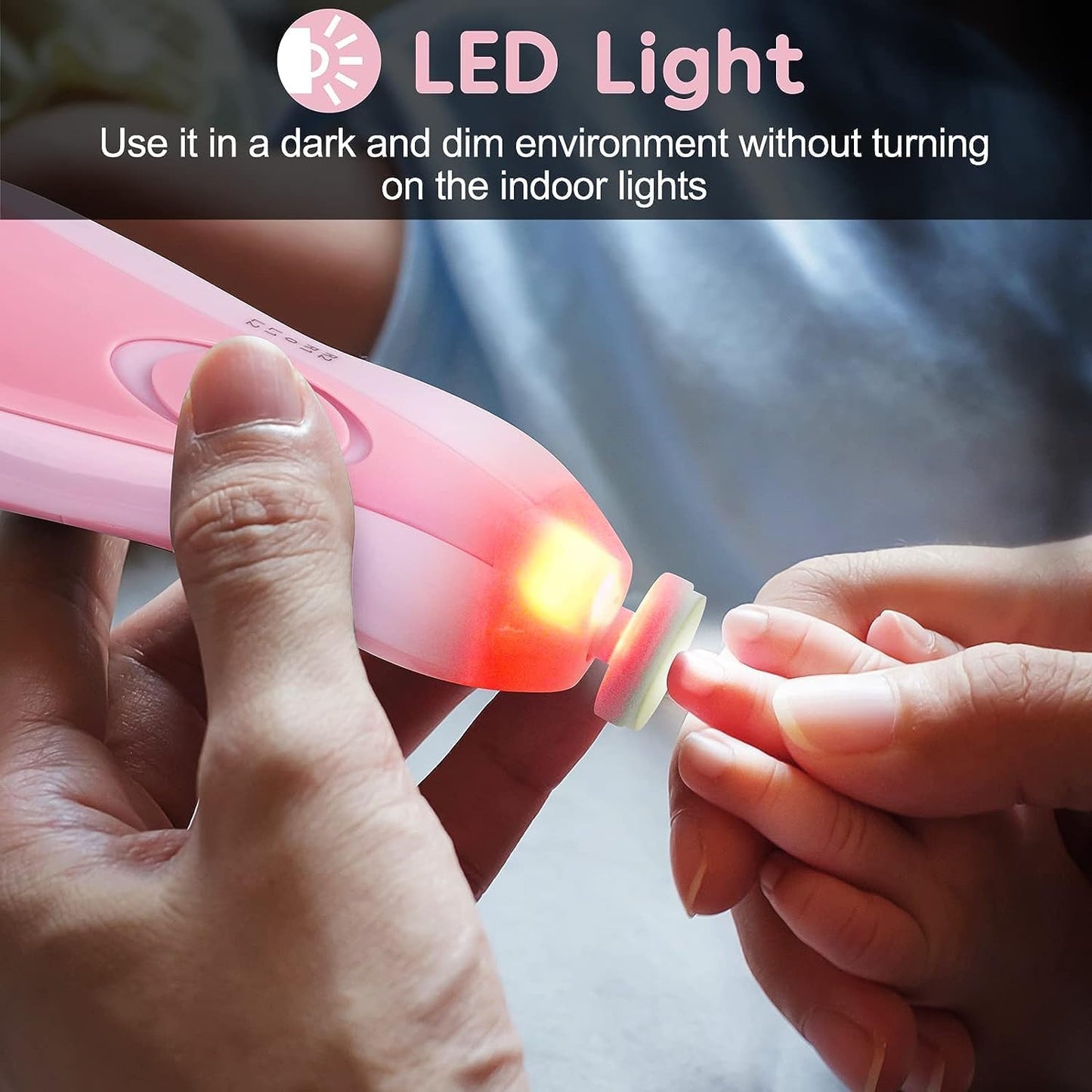 Electric Nail Trimmer For Baby, Baby Nail Trimmer, Baby Nail Cutter, Nail Trimmer For New Born Baby, Kids Nail Cutter With Light (Multi), 1 Count