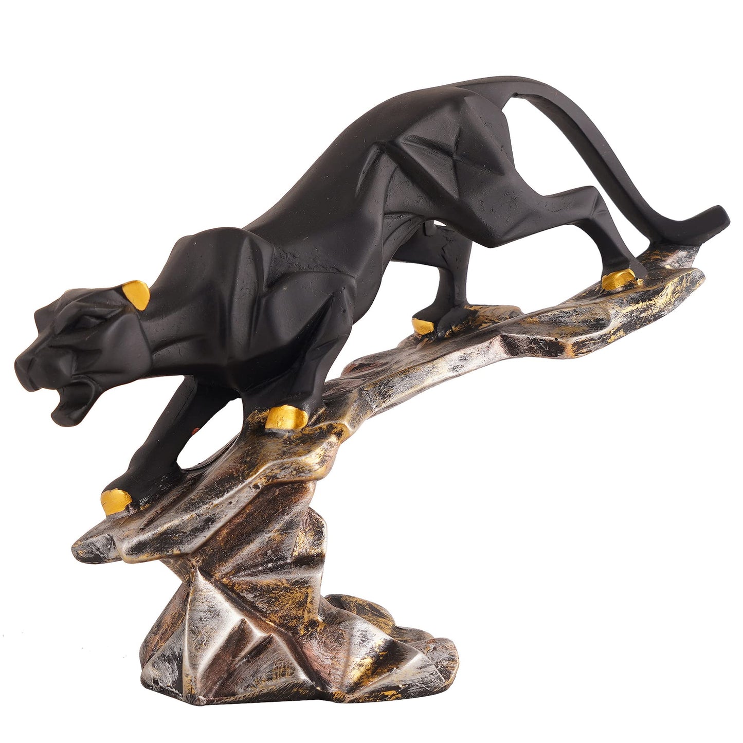zart Resin Black Jaguar Showpiece For Home Decor/Black Panther Statue For Living Room Decor, Cheetah Showpiece Office Decor Item, Pack of 1