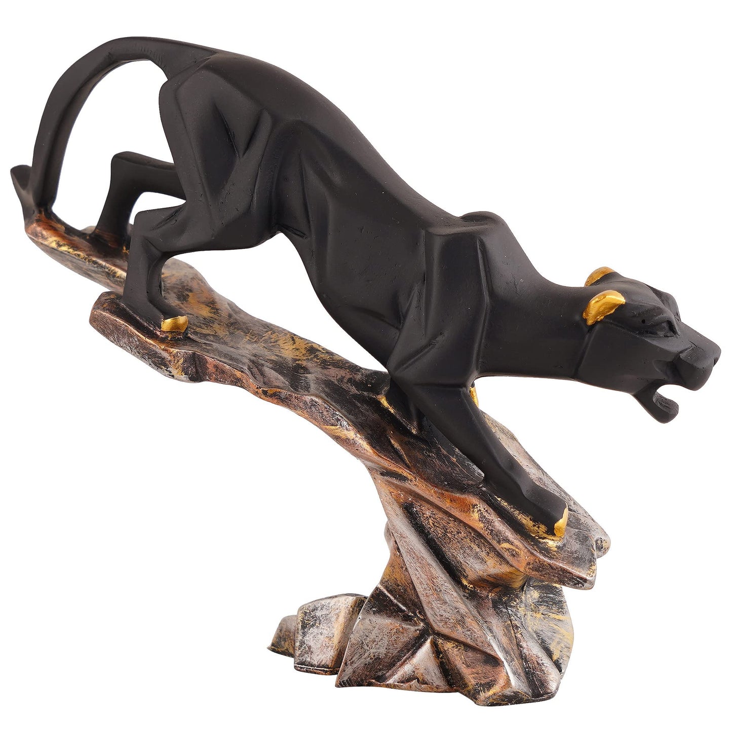 zart Resin Black Jaguar Showpiece For Home Decor/Black Panther Statue For Living Room Decor, Cheetah Showpiece Office Decor Item, Pack of 1