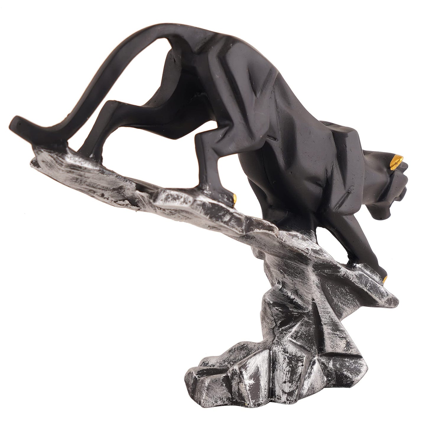 zart Resin Black Jaguar Showpiece For Home Decor/Black Panther Statue For Living Room Decor, Cheetah Showpiece Office Decor Item, Pack of 1