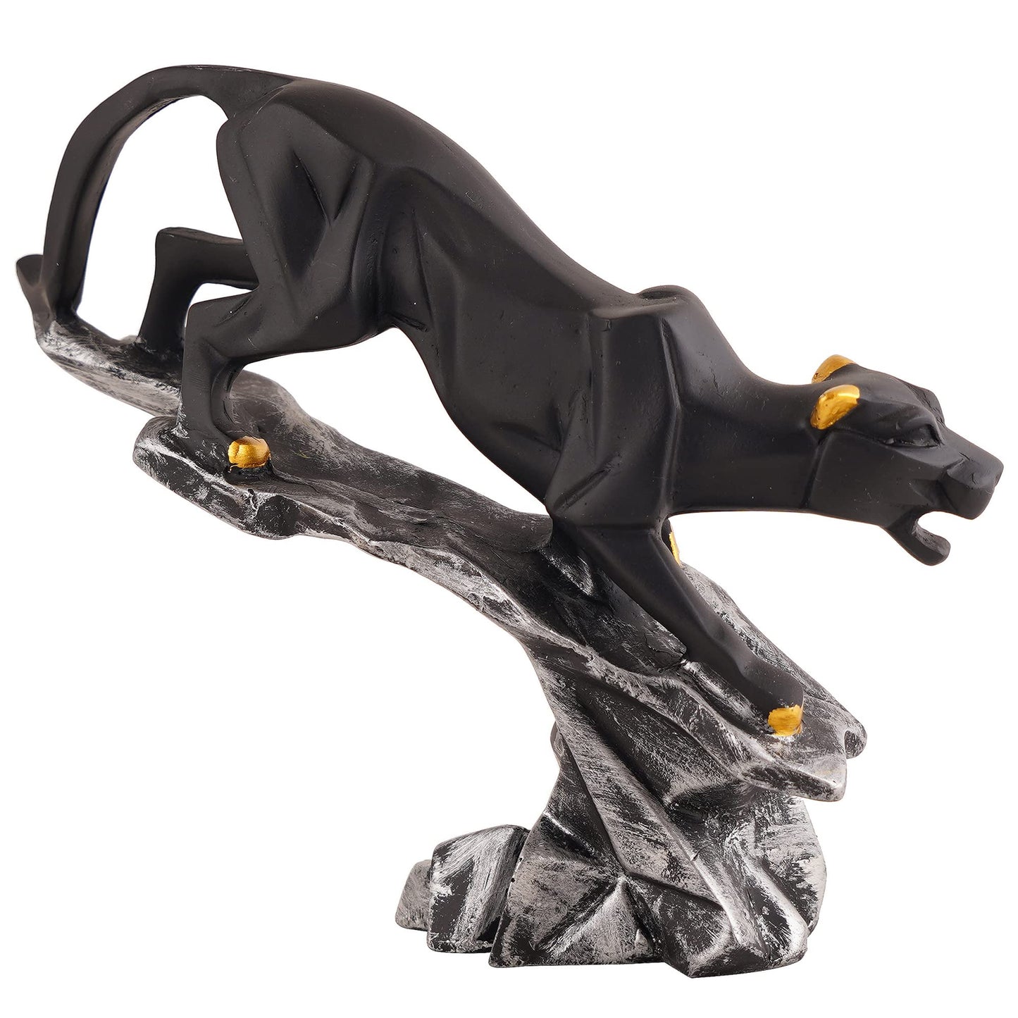 zart Resin Black Jaguar Showpiece For Home Decor/Black Panther Statue For Living Room Decor, Cheetah Showpiece Office Decor Item, Pack of 1