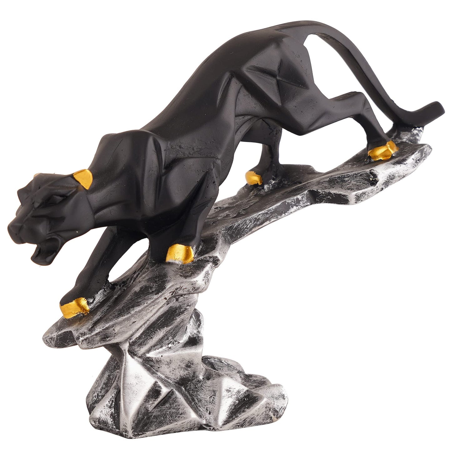 zart Resin Black Jaguar Showpiece For Home Decor/Black Panther Statue For Living Room Decor, Cheetah Showpiece Office Decor Item, Pack of 1