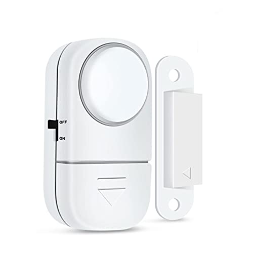 New Trending Home Security Alarm System Independent Magnetic Sensors Wireless Door & Window Entry Burglar Alarm for Home | Offices | Halls etc. (White, Battery Included)