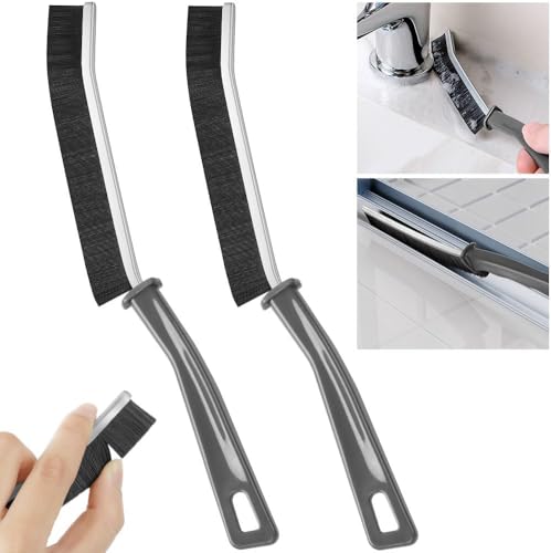 JICOOT Hard Bristle Crevice Cleaning Brush - Cleaning Tools for Household Use, Multifunctional Gap Cleaning Supplies for Kitchen, Bathroom, Toilet, Window, Vehicle, Faucets, Grout, Home