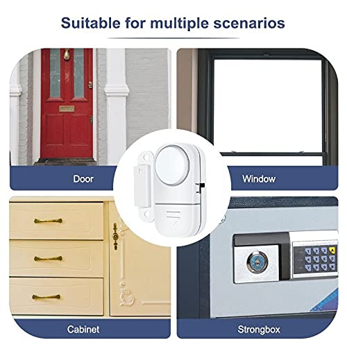 New Trending Home Security Alarm System Independent Magnetic Sensors Wireless Door & Window Entry Burglar Alarm for Home | Offices | Halls etc. (White, Battery Included)