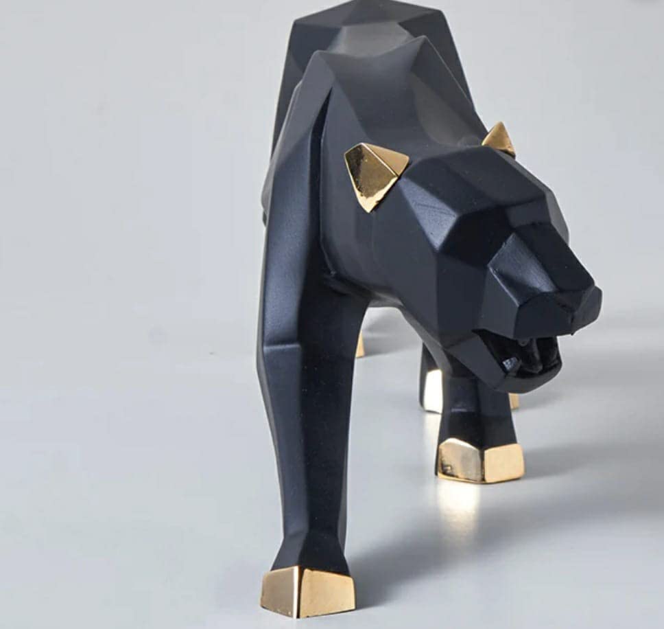 zart Resin Black Jaguar Showpiece For Home Decor/Black Panther Statue For Living Room Decor, Cheetah Showpiece Office Decor Item, Pack of 1