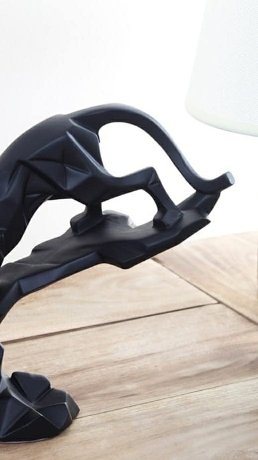 zart Resin Black Jaguar Showpiece For Home Decor/Black Panther Statue For Living Room Decor, Cheetah Showpiece Office Decor Item, Pack of 1