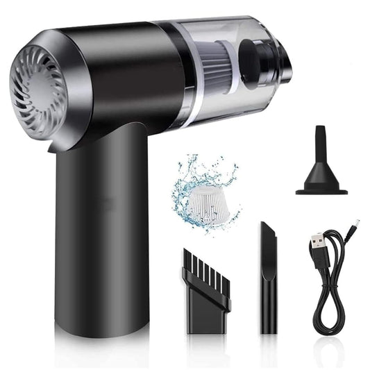 Larrito Portable Car Vacuum Cleaner with Blower | USB Rechargeable Wireless Handheld Car Vacuum Cleaner Traveling,Portable,Rechargeable (3in1 Vacuum)