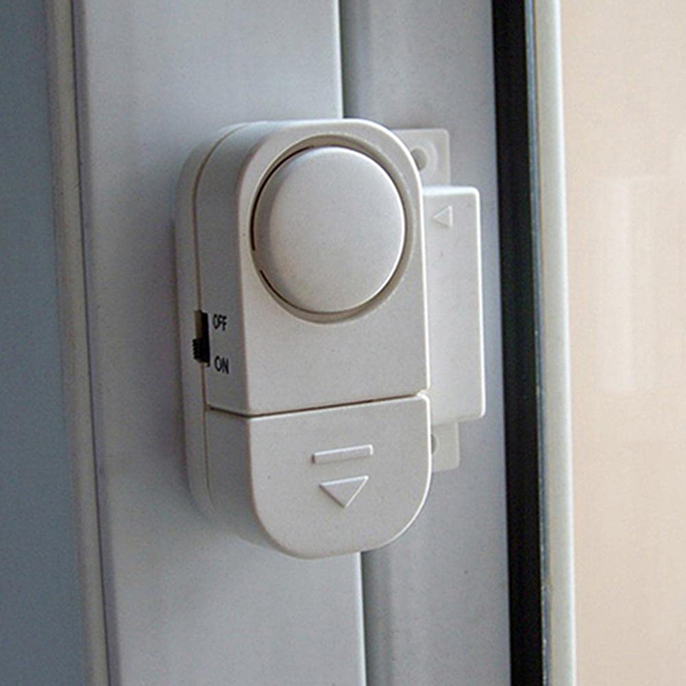 New Trending Home Security Alarm System Independent Magnetic Sensors Wireless Door & Window Entry Burglar Alarm for Home | Offices | Halls etc. (White, Battery Included)