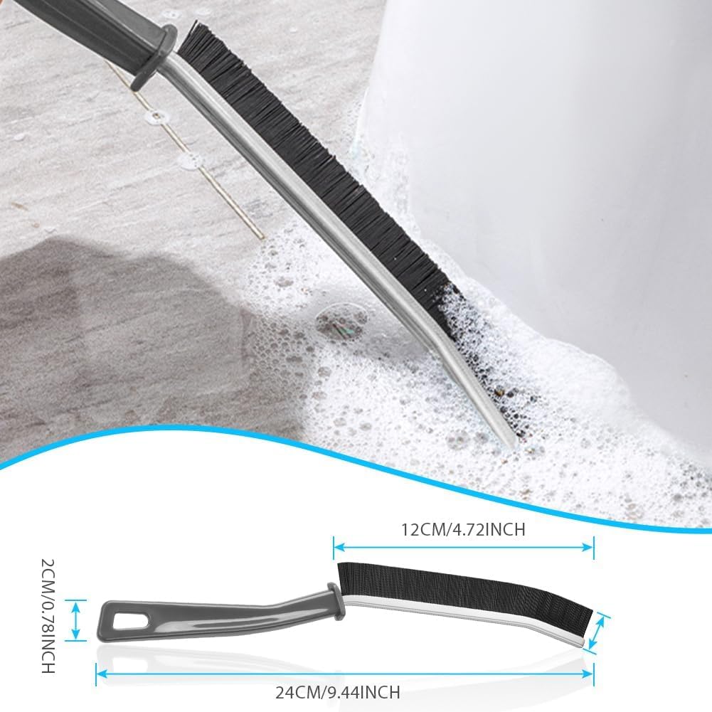 JICOOT Hard Bristle Crevice Cleaning Brush - Cleaning Tools for Household Use, Multifunctional Gap Cleaning Supplies for Kitchen, Bathroom, Toilet, Window, Vehicle, Faucets, Grout, Home