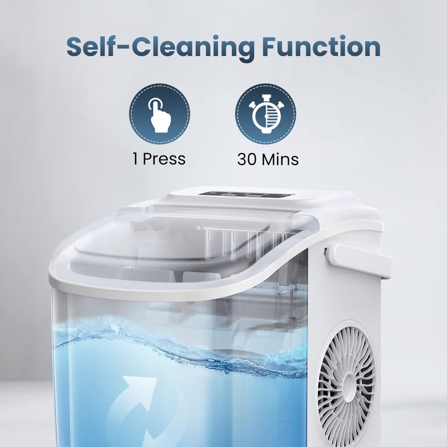 Kilig H01B Countertop Ice Maker Machine | 6 Mins 9 Bullet Ice Cubes| Portable Ice Maker Machine with Self-Cleaning | Ice Scoop, Basket, Ice Maker for Kilig Home/Kitchen/Office/Party - Black
