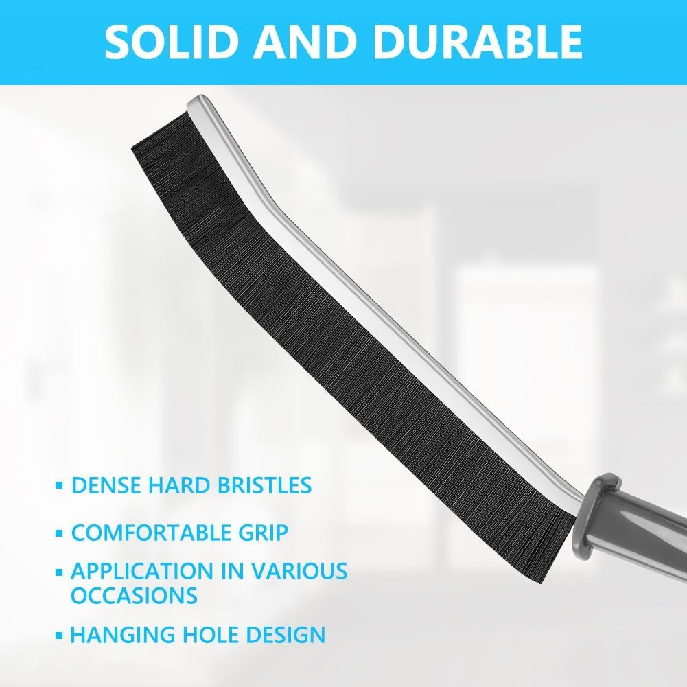 JICOOT Hard Bristle Crevice Cleaning Brush - Cleaning Tools for Household Use, Multifunctional Gap Cleaning Supplies for Kitchen, Bathroom, Toilet, Window, Vehicle, Faucets, Grout, Home