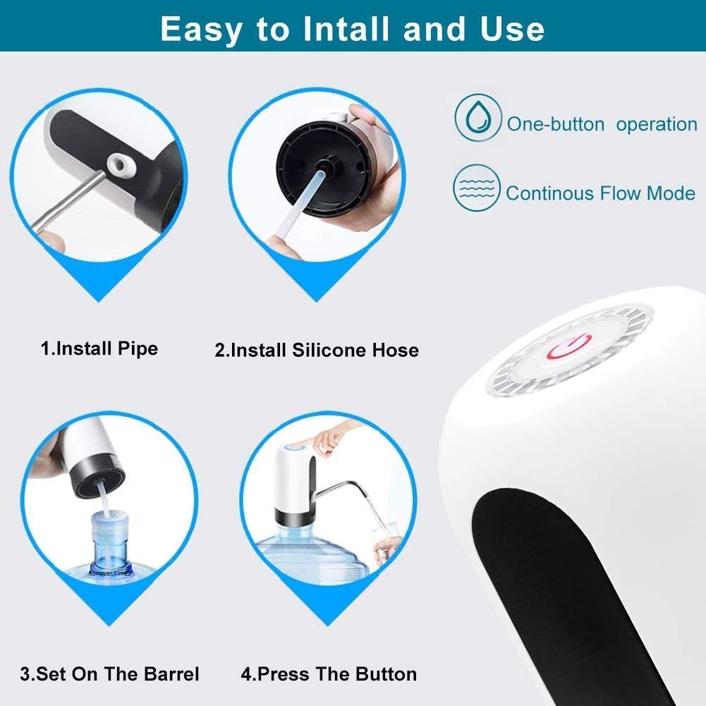 KTS Automatic Wireless Water Can Dispenser Pump for 20 Litre Bottle Can, with Low Noise & High Efficiency