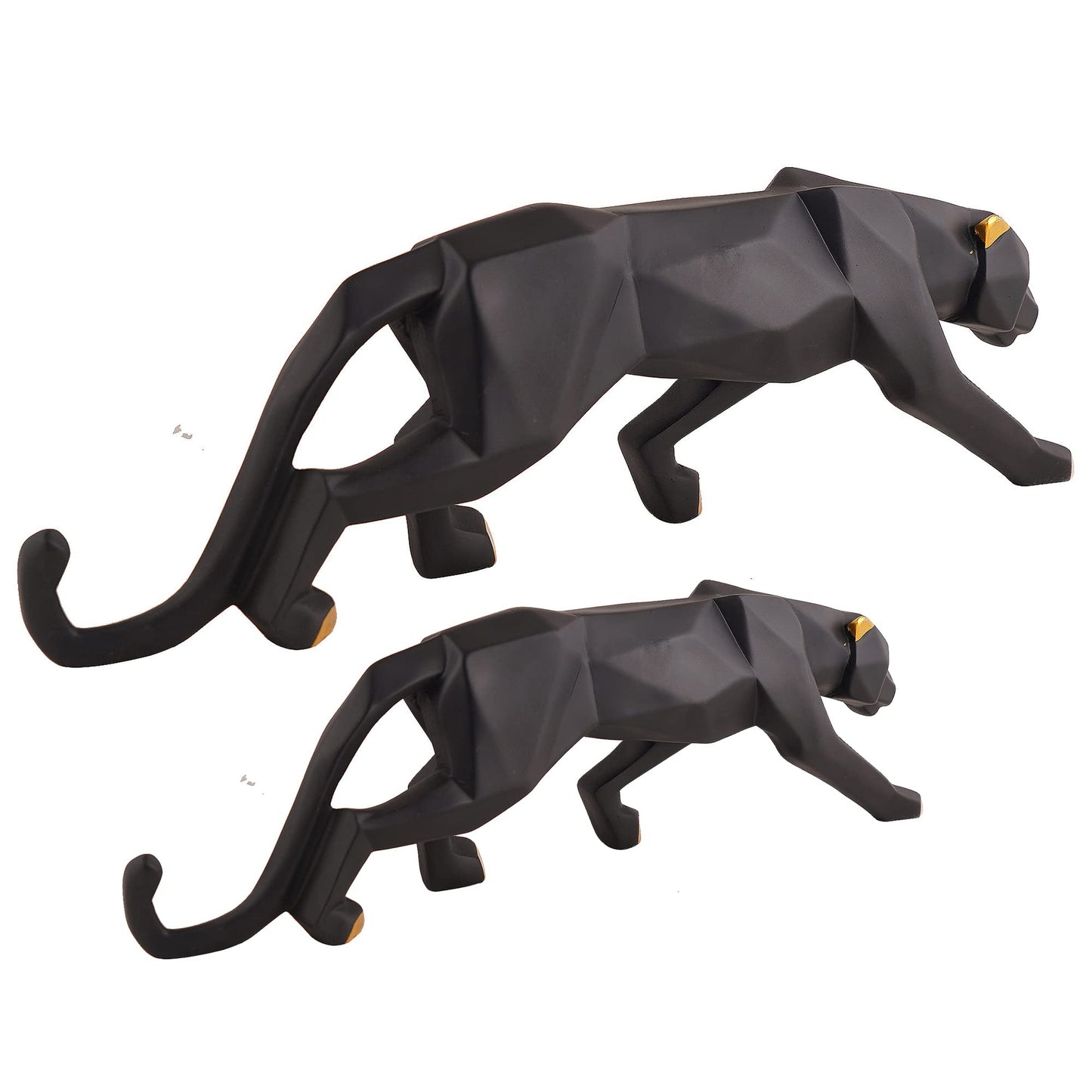 zart Resin Black Jaguar Showpiece For Home Decor/Black Panther Statue For Living Room Decor, Cheetah Showpiece Office Decor Item, Pack of 1
