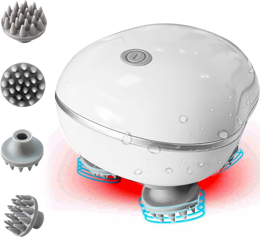 Ricuza Electric Head,Scalp Massager | Advance Red Light Therapy for Boost Hair Growth, Hair Fall Control, Scalp Therapy | 3 Speed Mode Handheld,Portable,Scalp Scratcher Body Massage for Hair Growth,Deep Clean & Stress Relaxation