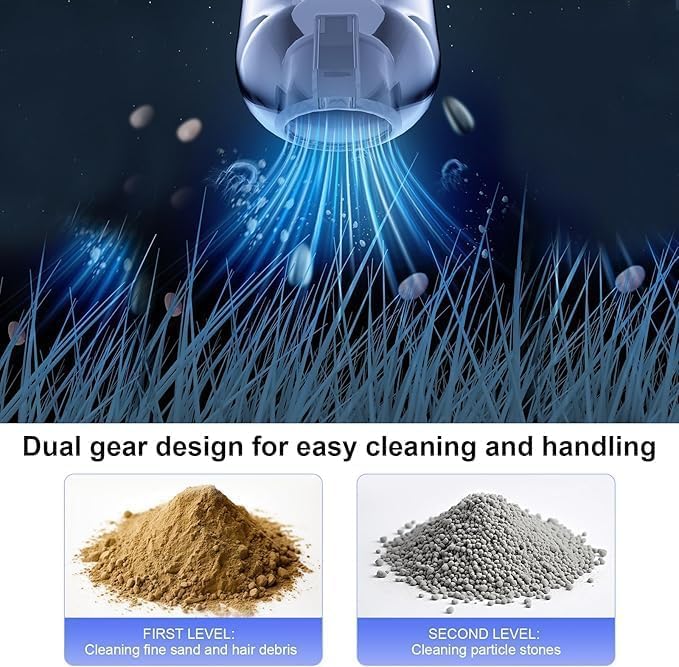 Larrito Portable Car Vacuum Cleaner with Blower | USB Rechargeable Wireless Handheld Car Vacuum Cleaner Traveling,Portable,Rechargeable (3in1 Vacuum)