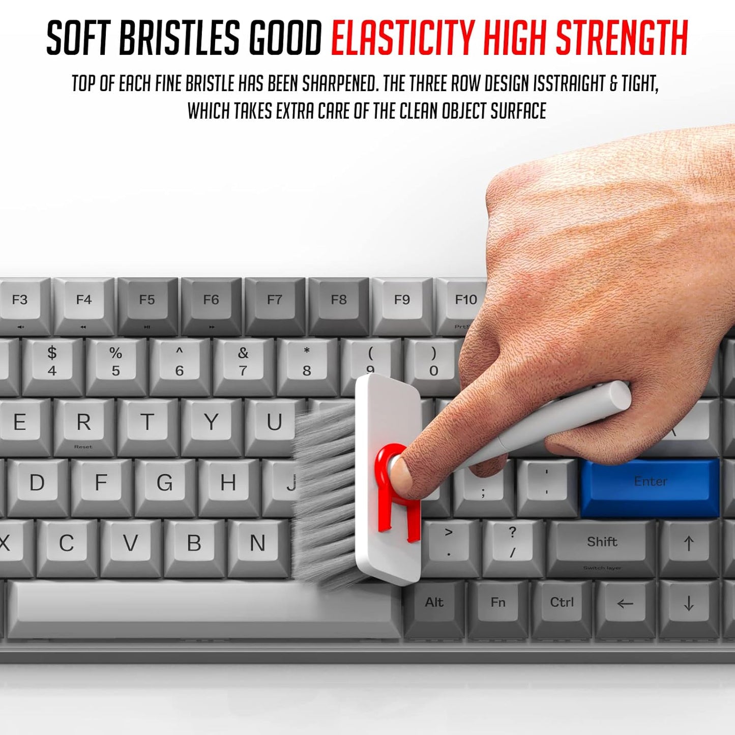 Lapster 5-in-1 Multi-Function Laptop Cleaning Brush/Keyboard Cleaning kit/Gadget Cleaning kit Gap Duster Key-Cap Puller for Laptop, Keyboard and Earphones(Multi Colour)