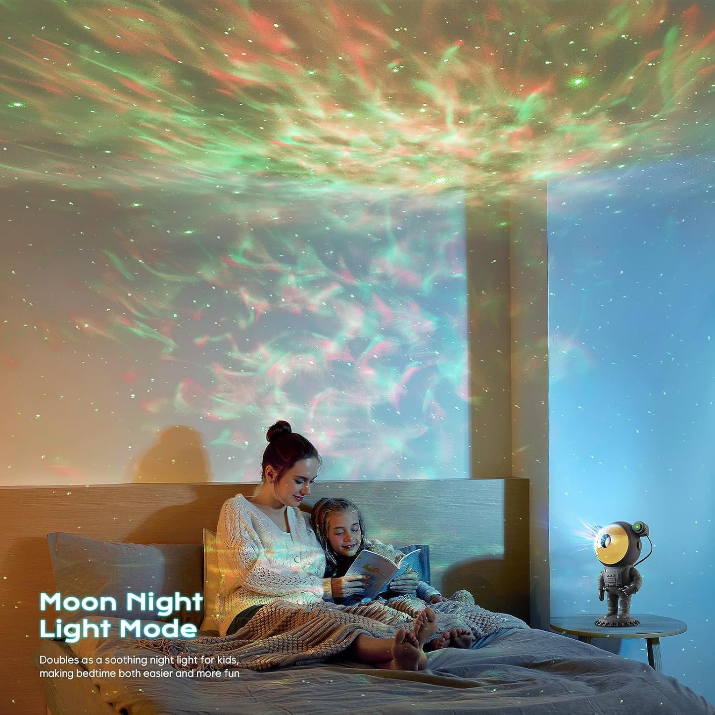 Astronaut Galaxy Projector Black Gold, Nebula Night Light, Remote Star Starry LED Lamp, Gift for Kids and Adults for Bedroom, Christmas, Birthday (Black-Gold)