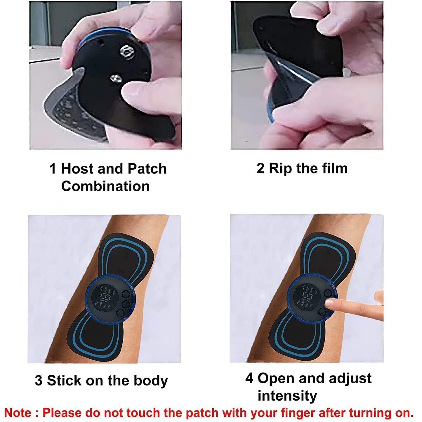 New Trending Full Body Mini Butterfly TENS Massager with 8 Modes, 19 Levels Electric Rechargeable Portable EMS with Hair Scalp Massager for Shoulder, Neck, Arms, Legs, Neck, Men/Women