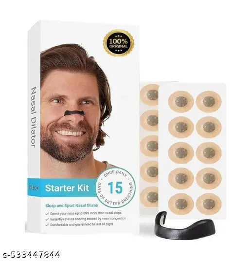 Magnetic Nose Strip, 15 Pcs Magnetic Nasal Strips, Nose Magnet for Breathing, Intake Breathing Nose Magnets, Anti-Snoring Magnetic Nose Clip for Home,Travel,Hotel,Business Trip And Nose Clip, Men & Women